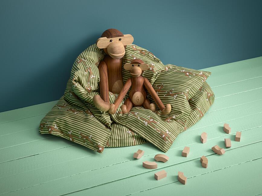 Juego de Cama infantil Monkey, rosa, 70 x 100 cm, incluye funda de almohada 40 x 45 cm