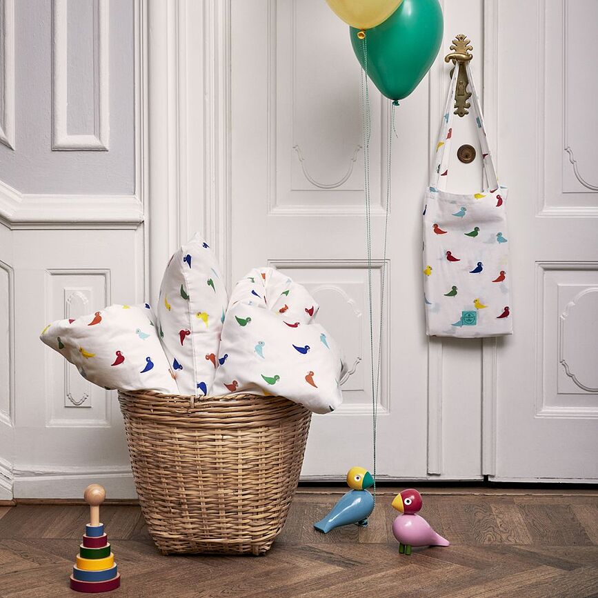 Juego de Cama Infantil Songbird, colorida, 100 x 140 cm, incluye funda de almohada 40 x 45 cm