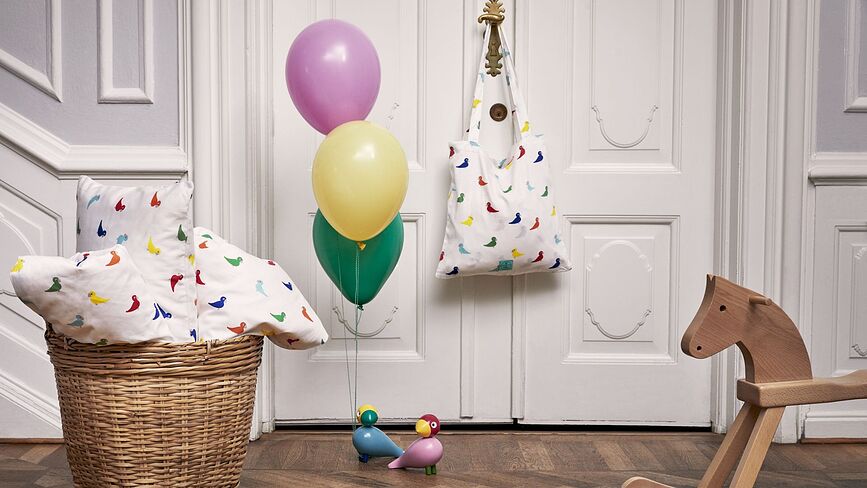 Juego de Cama Infantil Songbird, colorida, 100 x 140 cm, incluye funda de almohada 40 x 45 cm