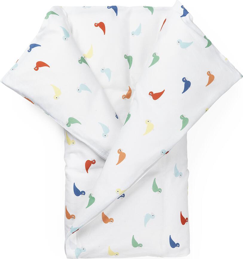 Juego de Cama Infantil Songbird, 80 x 100 cm, rosa, con funda de almohada de 35 x 40 cm