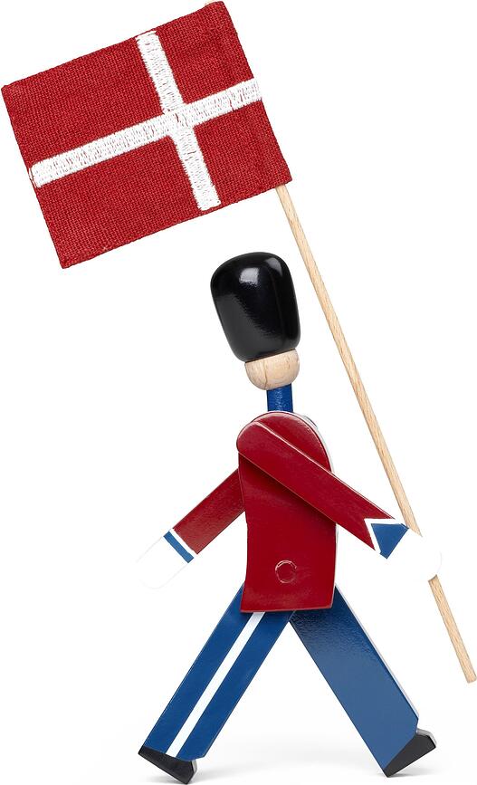 Kay Bojesen Bearer Figurine soldat avec drapeau, 77 cm