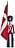 Kay Bojesen Bearer Kleine Figur 77 cm Soldat mit Flagge