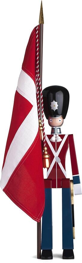 Kay Bojesen Bearer Kleine Figur Soldat mit Flagge