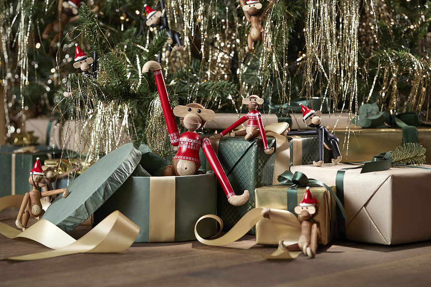 Kay Bojesen Christmas Figurine Singe mini, en bois