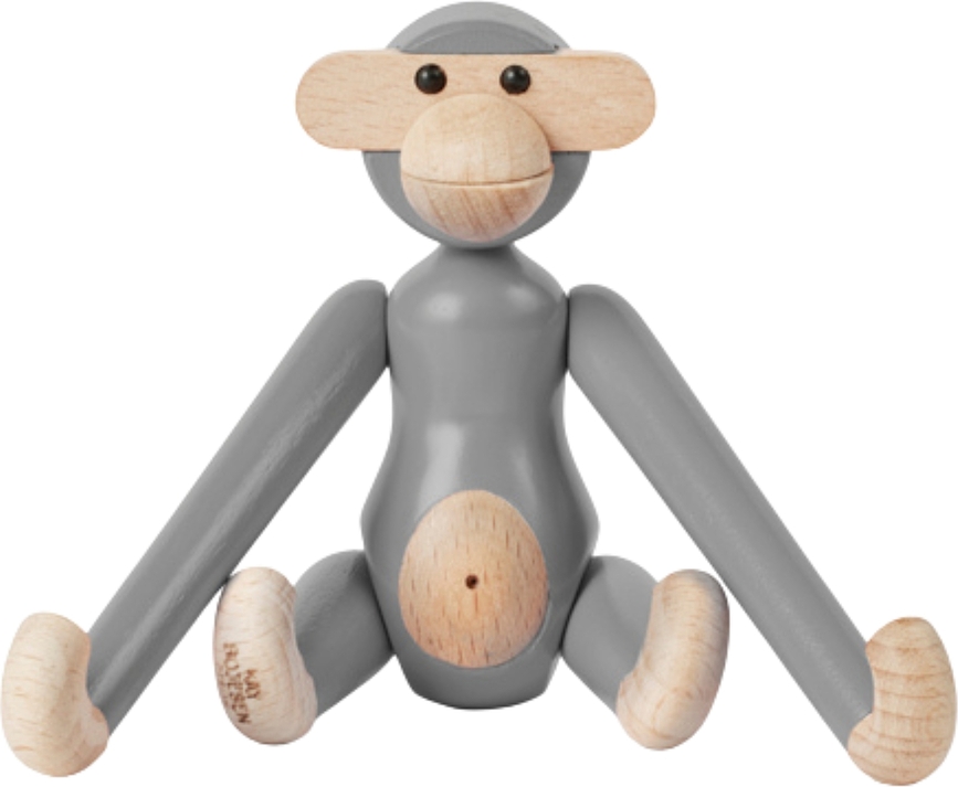 Kay Bojesen Figura majmun mini drvena siva