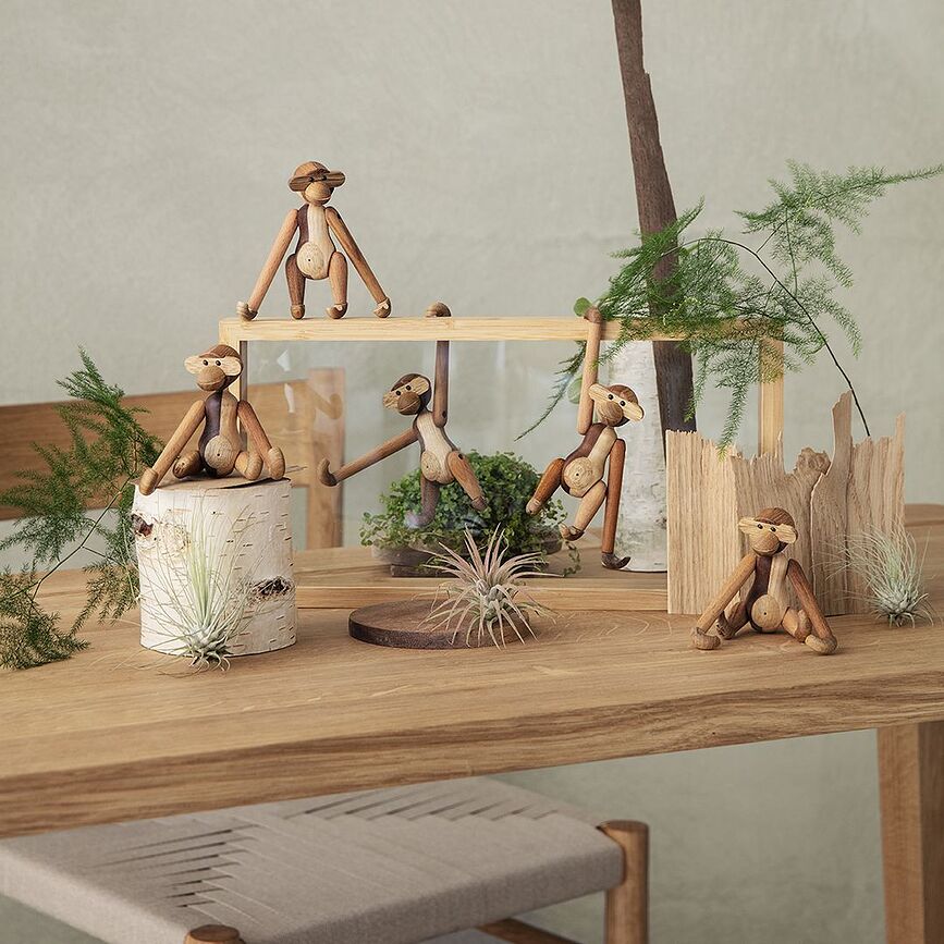 Kay Bojesen Figura Opica, srednja, lesena mešanica