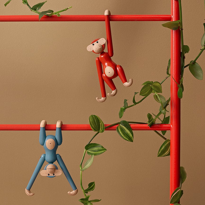 Kay Bojesen Figurica opica mini, modra, lesena