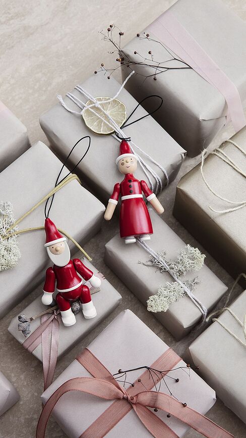 Kay Bojesen Figurice božićne Santa Claus i Santa Clara 2 kom.