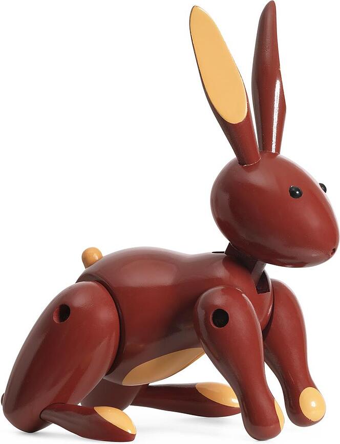Kay Bojesen Figurine Lapin, rouge, en bois de hêtre