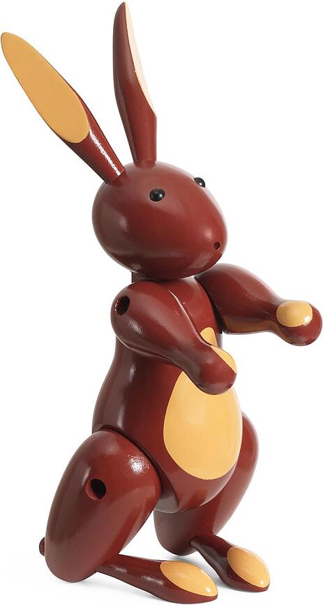 Kay Bojesen Figurine Lapin, rouge, en bois de hêtre