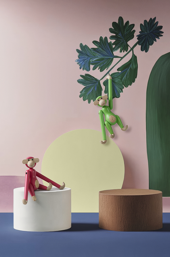 Kay Bojesen Figurine Singe mini, en bois, rouge