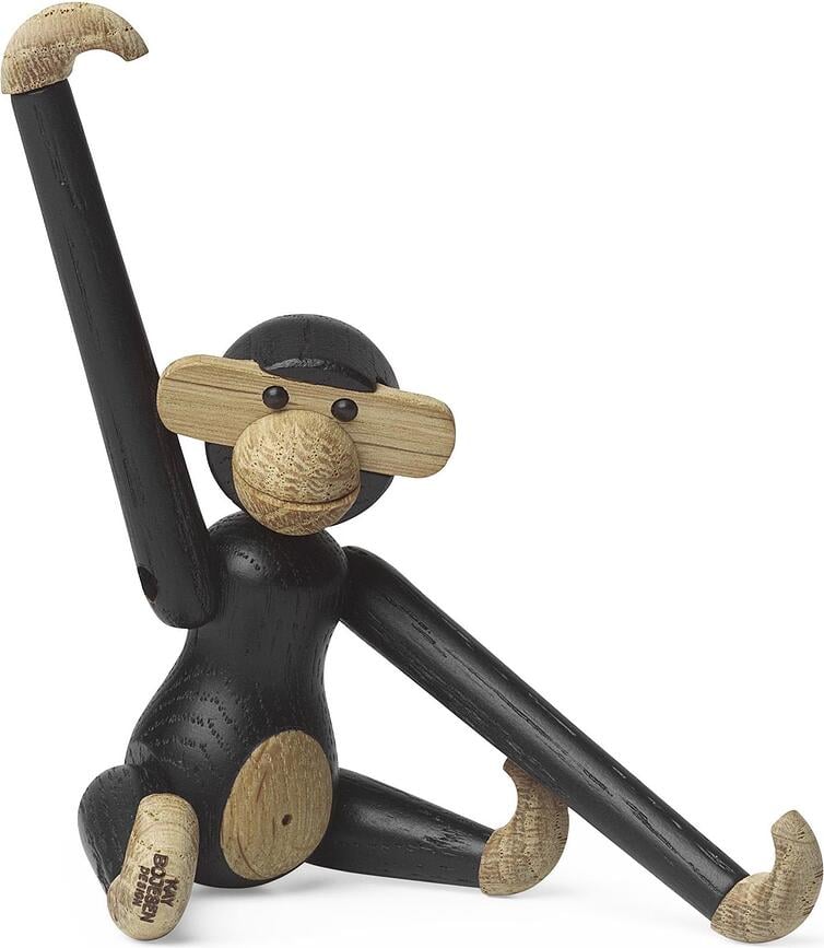 Kay Bojesen Figurine Singe mini, noire, en bois