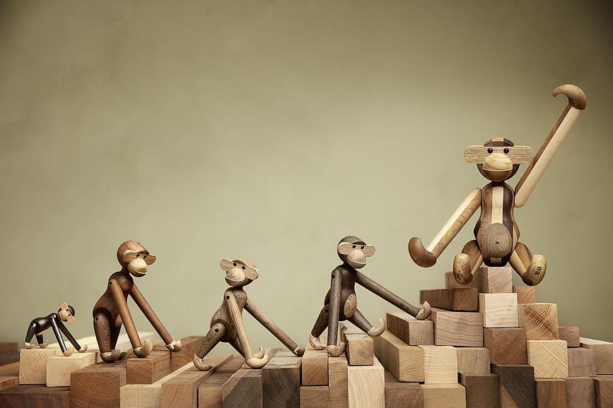 Kay Bojesen Figurine Singe mini, noire, en bois