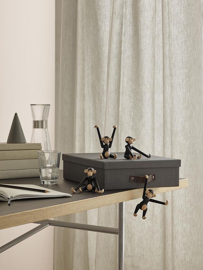 Kay Bojesen Figurine Singe mini, noire, en bois