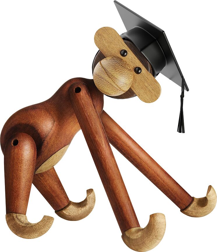 Kay Bojesen Graduate Kapa za majhno opico, črna