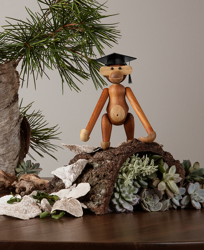 Kay Bojesen Graduate Kapa za majhno opico, črna