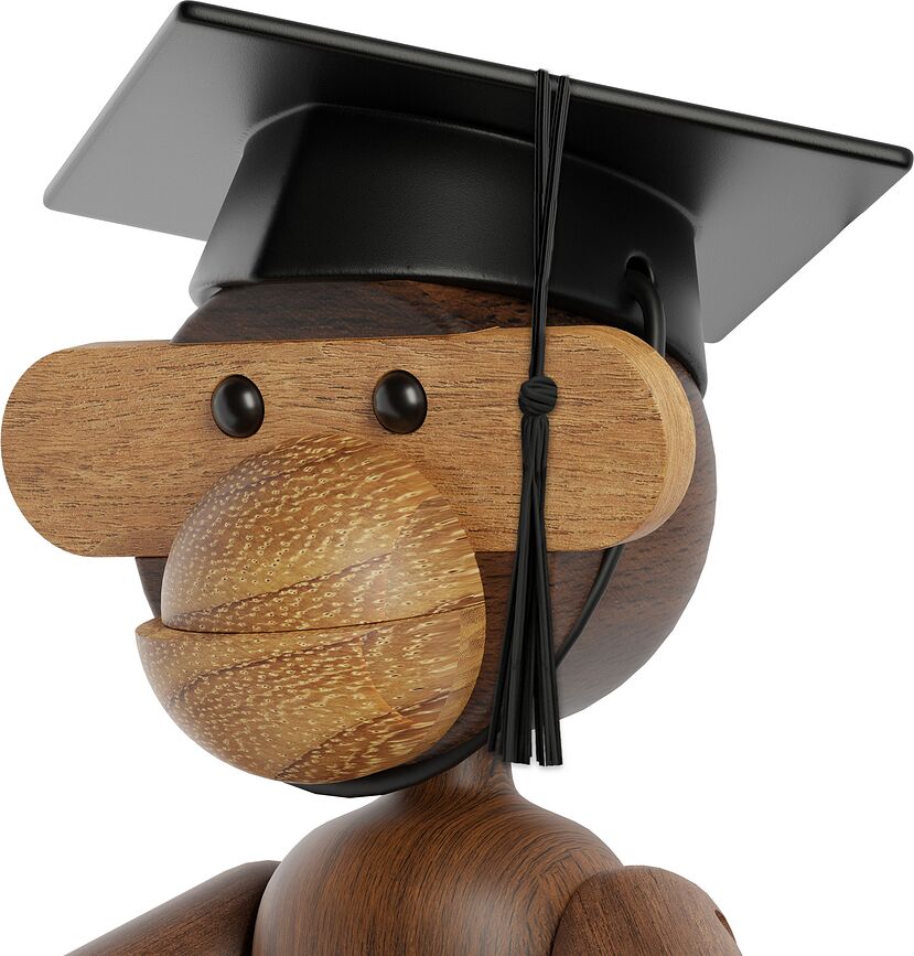 Kay Bojesen Graduate Kapa za majhno opico, črna