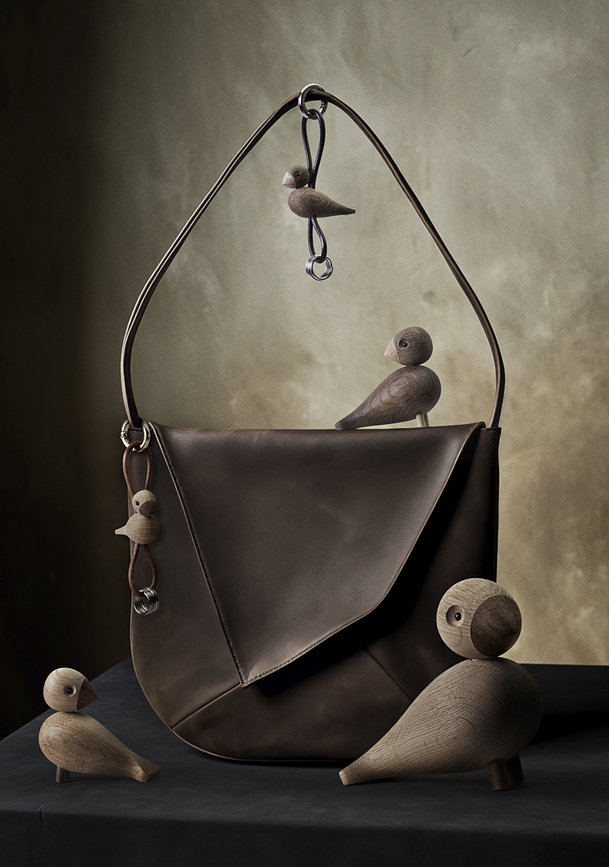 Kay Bojesen Μπρελόκ Πουλί, δρυς καπνιστός