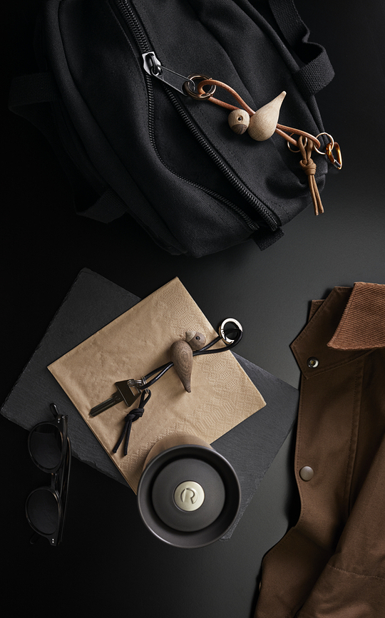 Kay Bojesen Μπρελόκ Πουλί, δρυς καπνιστός