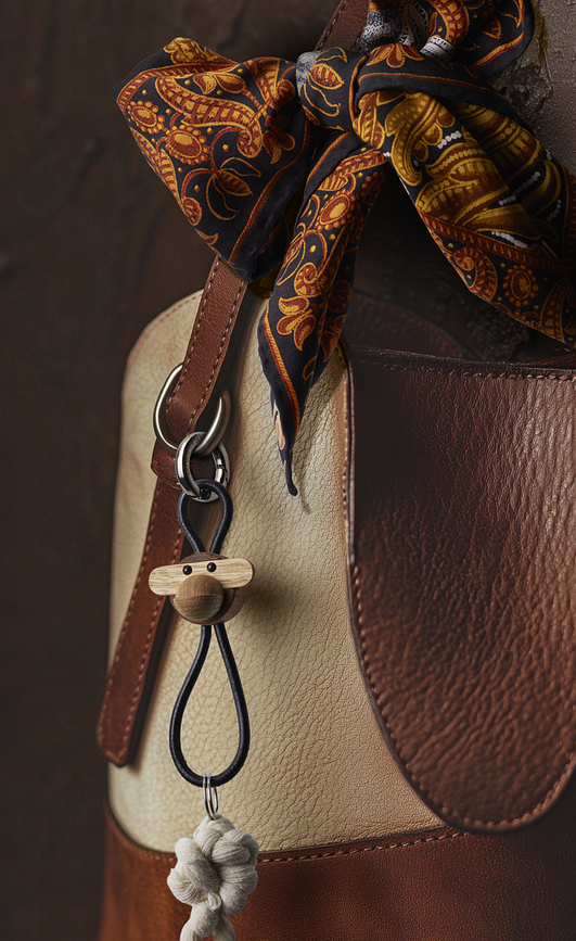 Kay Bojesen Porte-clés Singe, noir