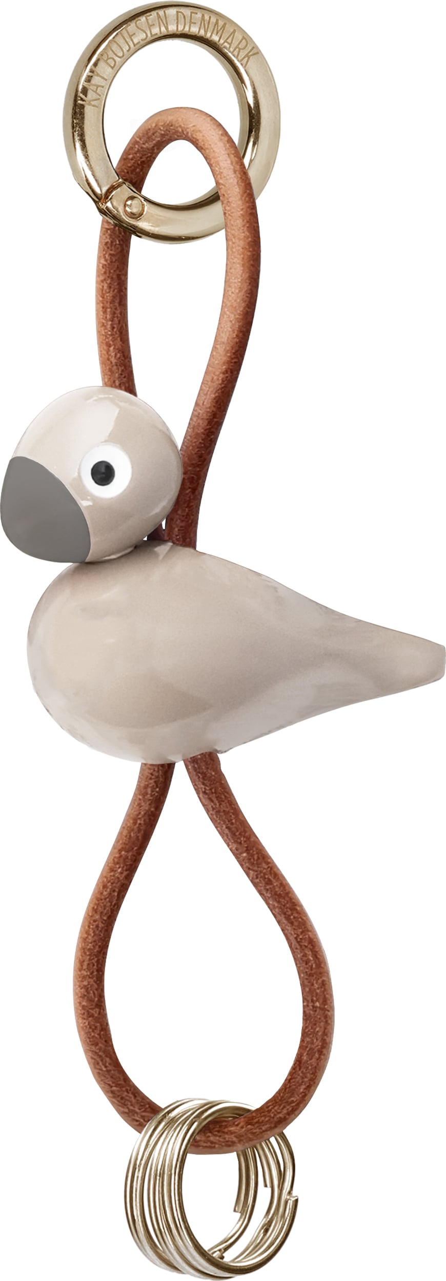 Kay Bojesen Schlüsselanhänger Vogel, sandfarben