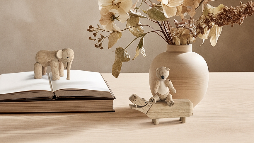 Liliput Figurines, en bois, Set 3 pièces