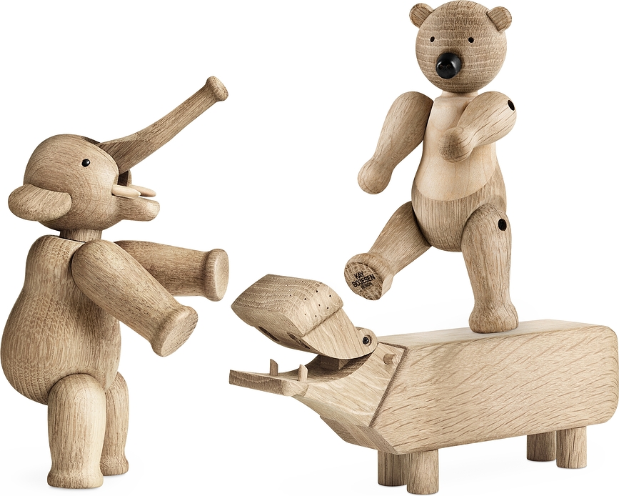 Liliput Figurines, en bois, Set 3 pièces