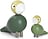 Liv & Lykke green wooden decorations, 2 pcs.
