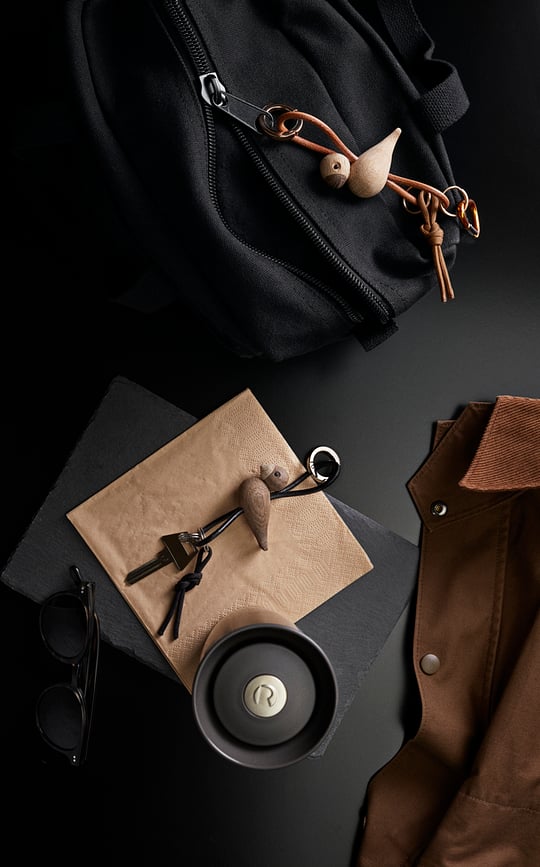 Llavero Pájaro de roble ahumado Kay Bojesen