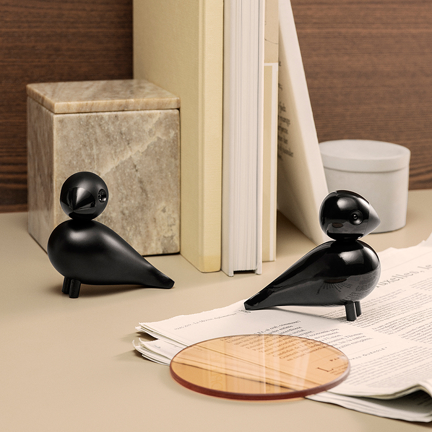 Lovebirds Dekoracije drvene zelene i ružičaste 2 kom.