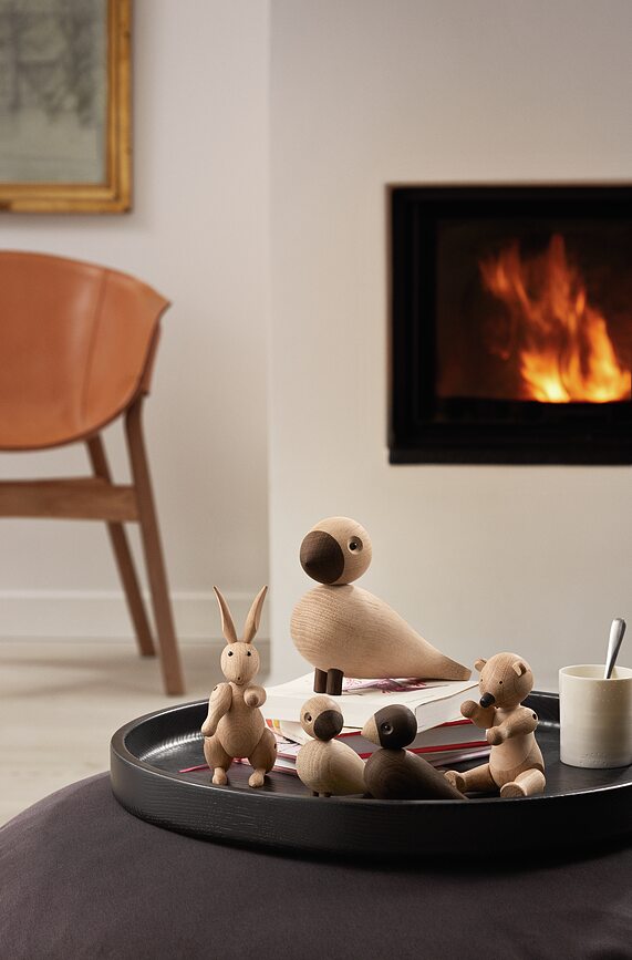 Lovebirds Dekoracije drvene zelene i ružičaste 2 kom.