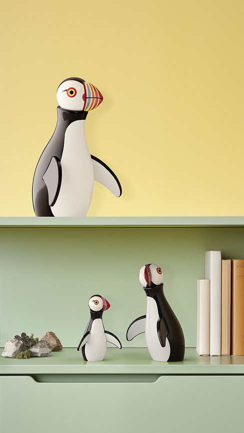 Puffin Figurine 19,5 cm, en bois