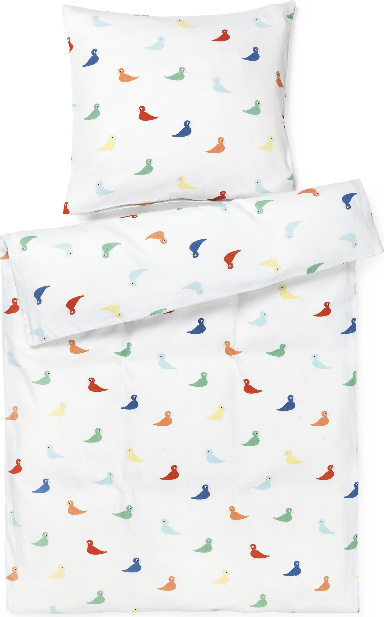 Songbird Baby-Bettwäsche 100 x 140 cm bunt mit Kissenbezug 40 x 60 cm