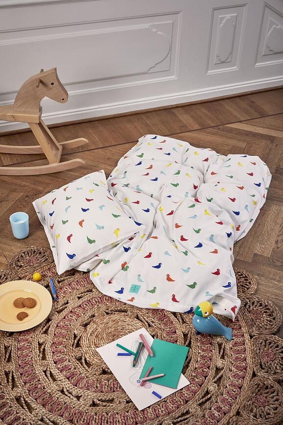 Songbird Parure de Lit Enfant, 100 x 140 cm, multicolore, avec taie d'oreiller 40 x 45 cm