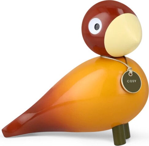 Story Bird Holzdekoration Cosy, orange