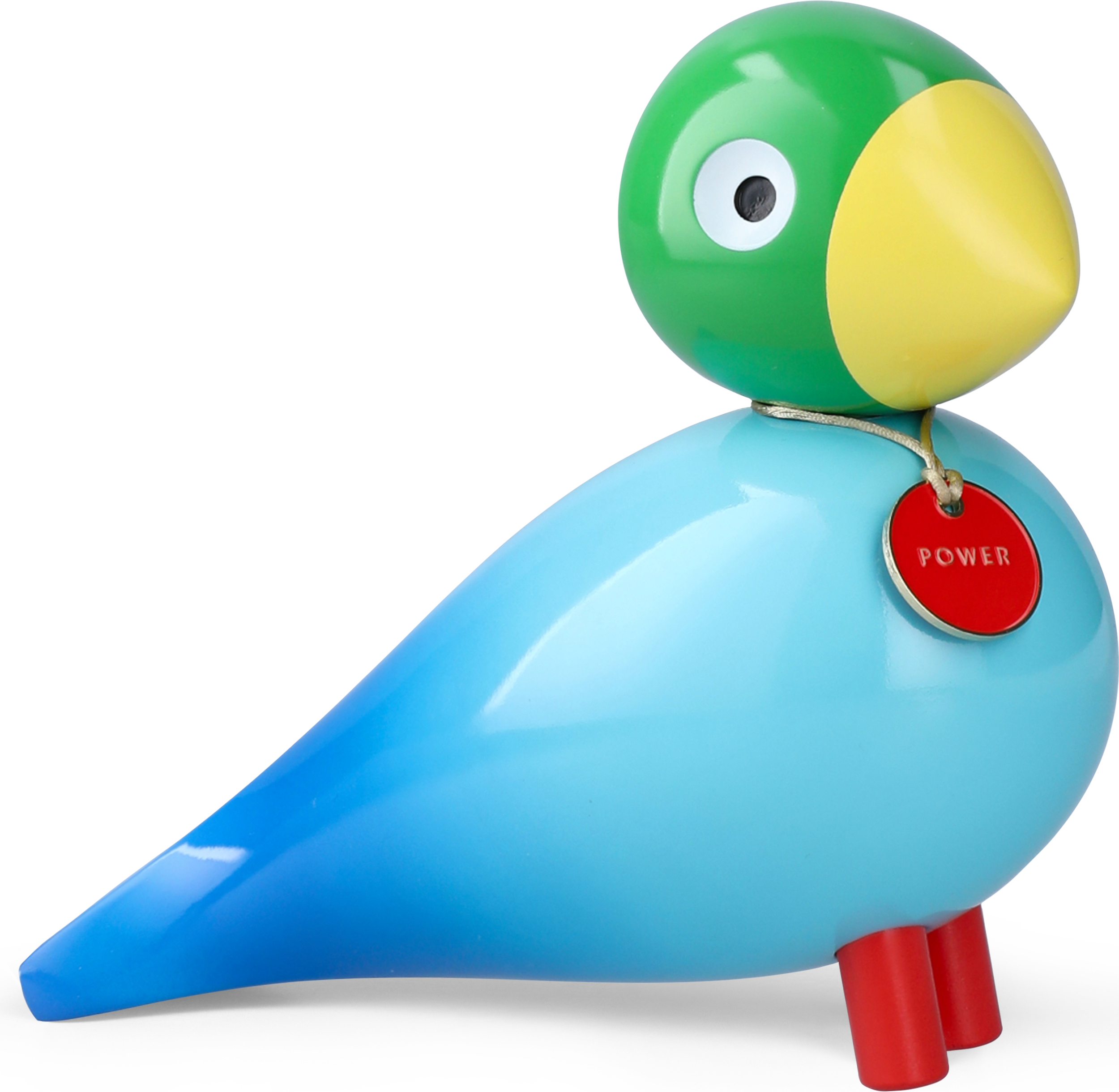 Story Bird Holzdekoration Joy, blau-grün