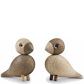 Accesorii decorative Lovebirds din lemn de stejar 2 buc.