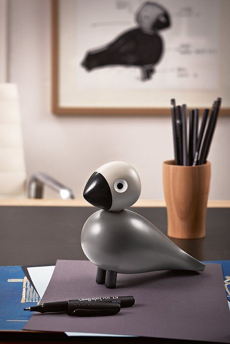 Figura decorativa de madera Songbird Aqua