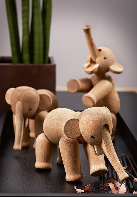 Figura Decorativa de madera, elefante