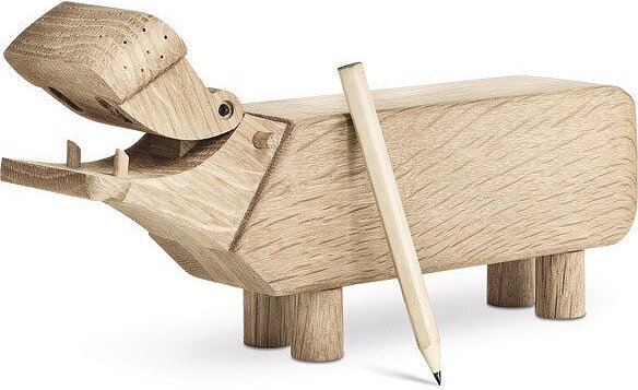 Figurine Hippopotame, en bois