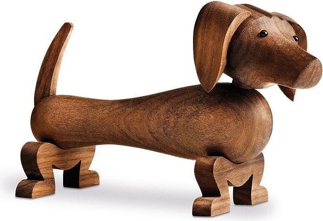 Figurine Teckel en bois