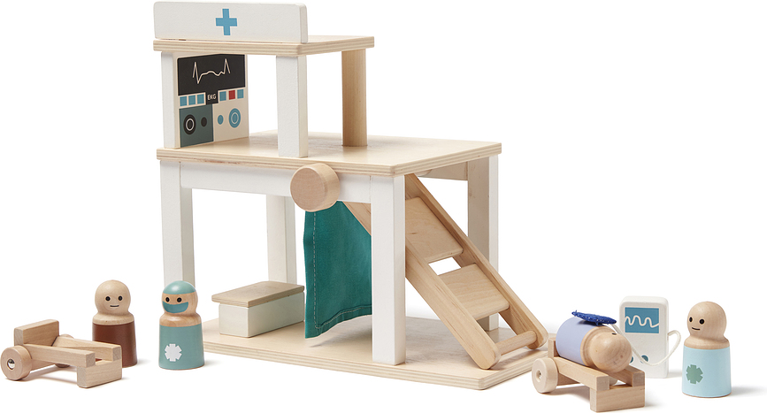 Aiden Set de Jeu Hôpital, Set 9 pièces