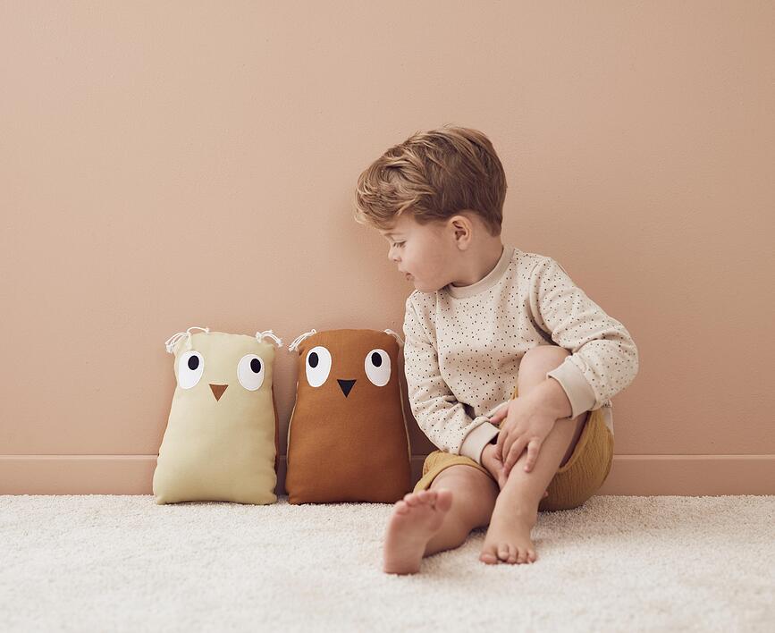 Edvin Peluche Chouette, marron