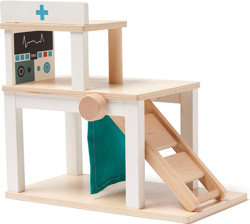 Juguete Hospital Aiden, de madera, 9 piezas