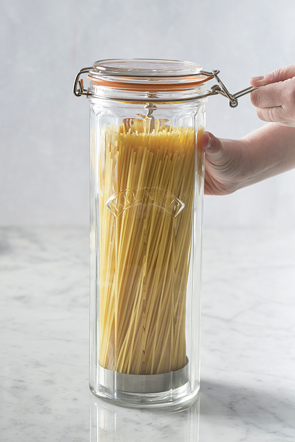 Facetted Spaghetti-Dose aus Glas - Kilner 0025.745