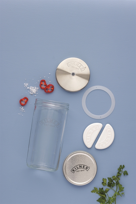 Kilner Pot de Fermentation avec 2 poids en céramique, 1 L