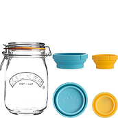 Round Clip Top Jar with measuring lids