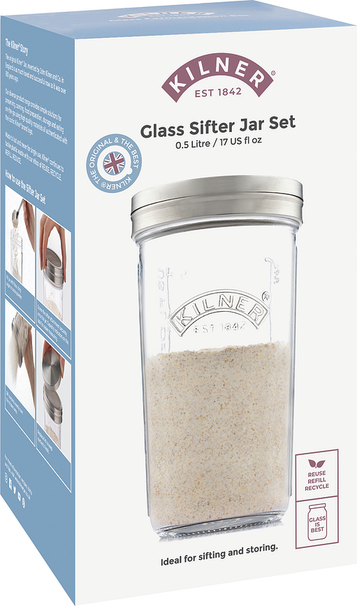 Sifter Δοχείο Αποθήκευσης, με κόσκινο, 2 σε 1