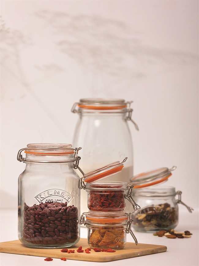 Staklenka kvadratna s klipsom 70 ml