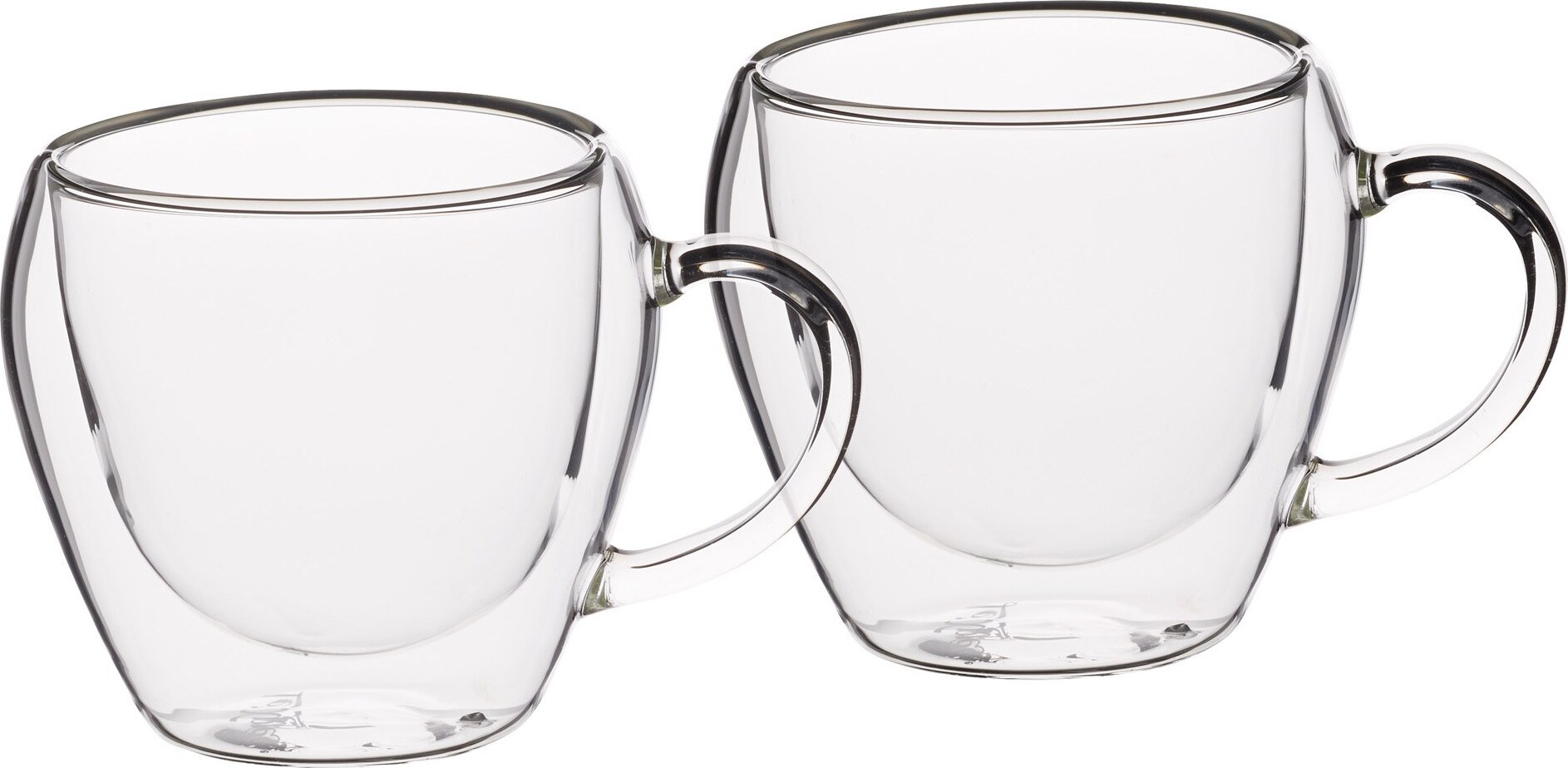 Borosilicate set-of-two glass mugs (230ml)